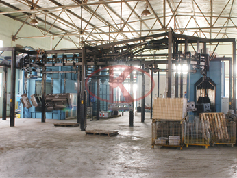 Large casting painting line-free suspension transmission spray drying