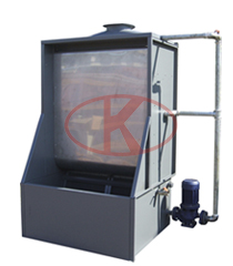 Small wet curtain spray booth