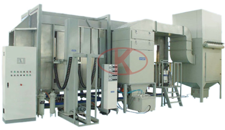 Automatic electrostatic powder spraying production line