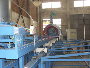 Automatic shot blasting and oil coating line for minor-caliber steel pipe inner wall