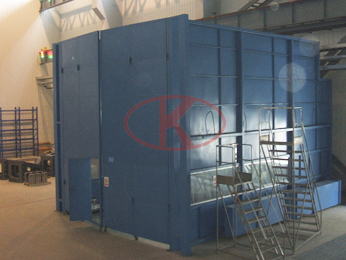 Turbine machinery  air supply from  upper and  breath air from  lower part painting and drying dual-use room 