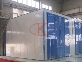 Wind bearing sandblasting room painting zinc and painting and drying dual-use room