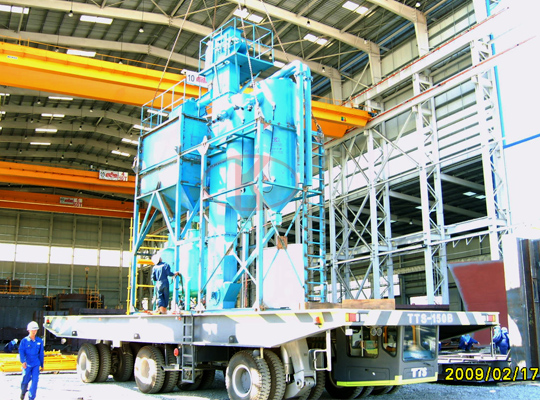 Large mobile modular spraying sand suction machine unit