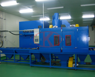 roller conveyor automatic sandblasting line for LCD panel film-coated alloy plate